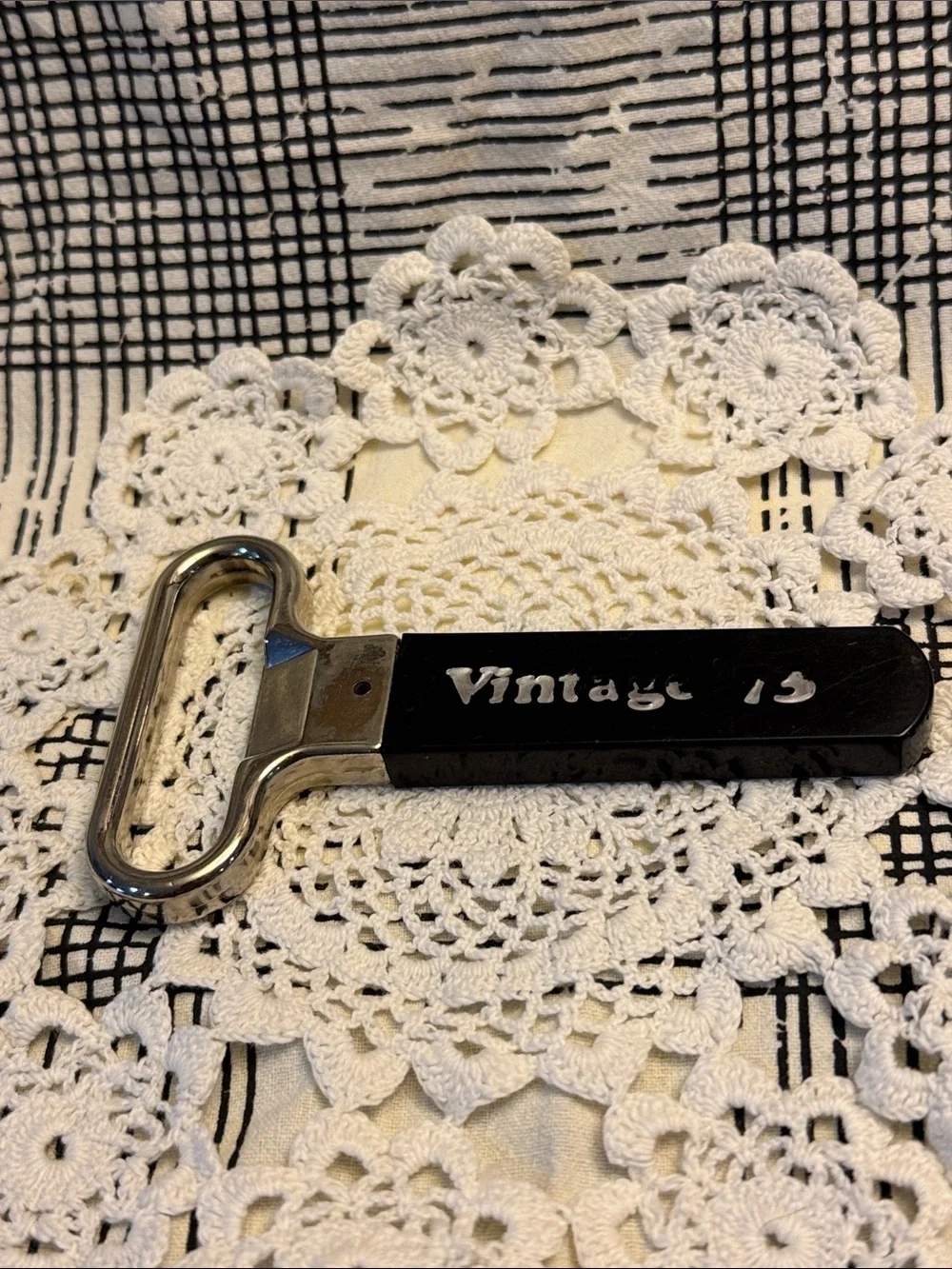 Vintage 73 Black Bottle Opener and Cork Puller -Wine Opener
